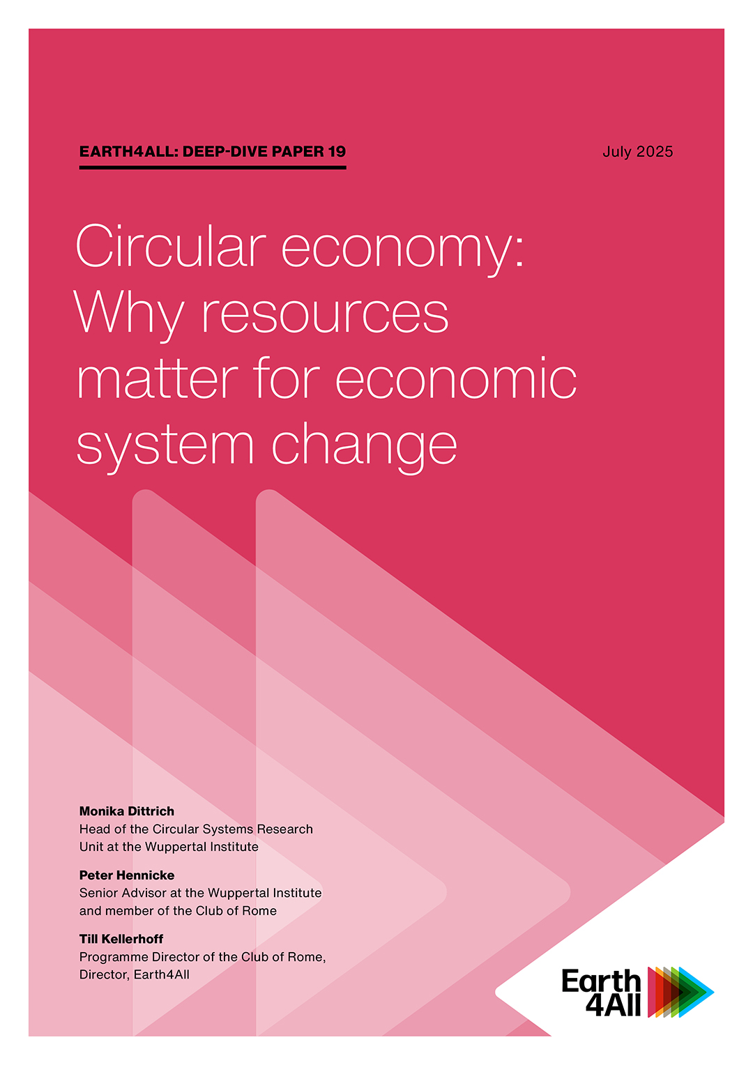 Circular economy: Why resources matter for economic system change