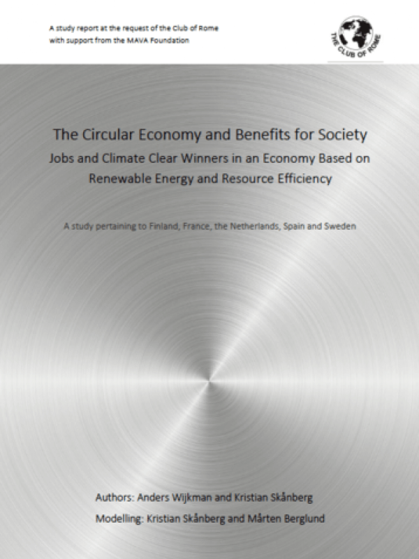 The Circular Economy and Benefits for Society<span> – 2017</span>