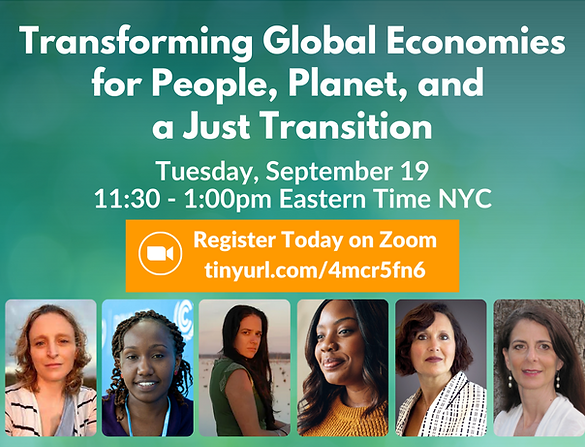 Transforming global economies for people, planet, and a just transition