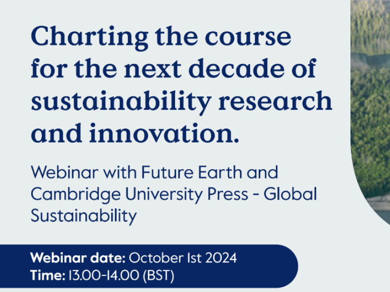 Webinar: Charting the course for the next decade of sustainability research and innovation
