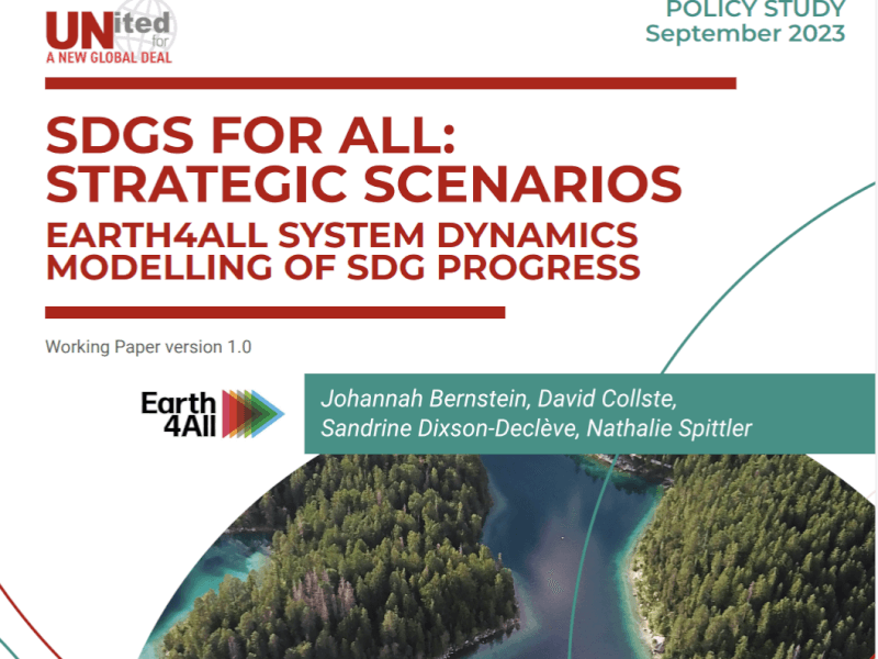 New foresight report identifies urgent policy actions needed to put SDGs back on track