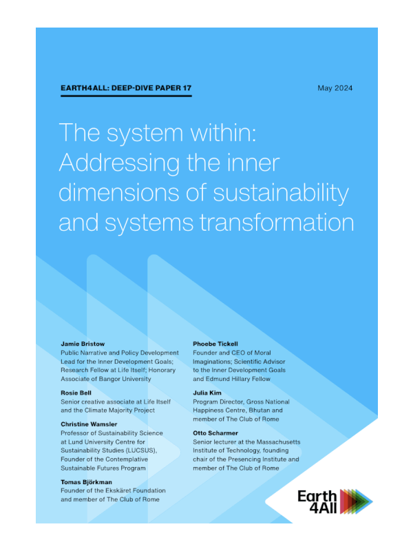 The system within: Addressing the inner dimensions of sustainability and systems transformation<span> – 2024</span>