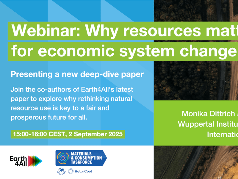 Circular economy: why resources matter for economic system change